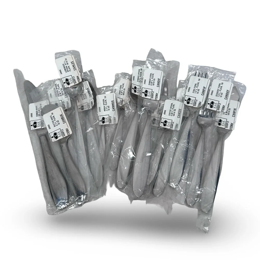 RAK Porcelain Anna 15pc Mixed Flatware Set 18/10‎ Stainless Steel Silver Sampler